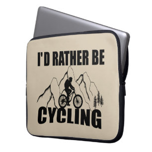 Funny cycling quote laptop sleeve