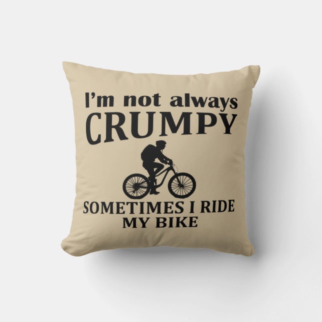 Funny cycling quotes cushion (Front)