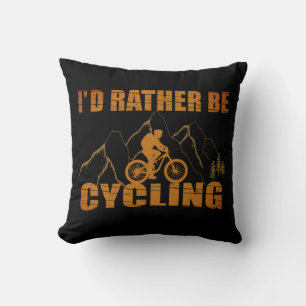 Funny cycling quotes cushion