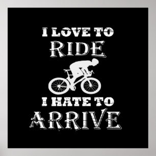 funny cycling quotes poster