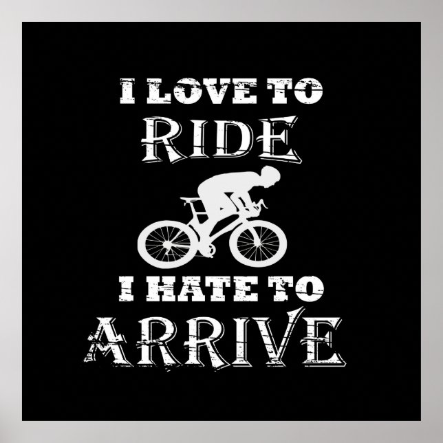 funny cycling quotes poster (Front)