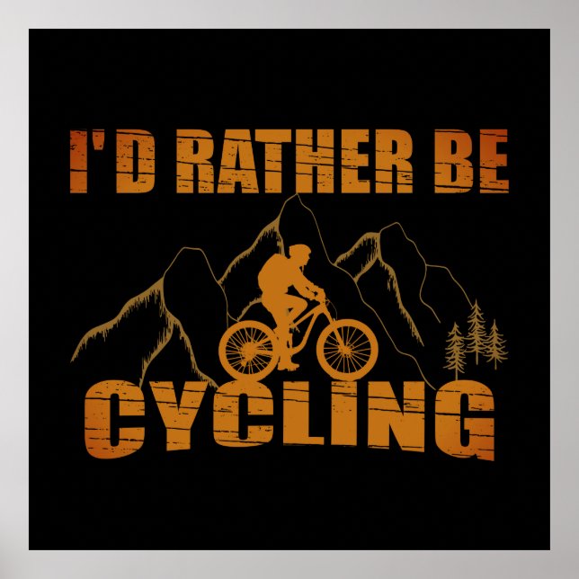 Funny cycling quotes poster (Front)