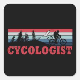 Funny Cycling Retirement - Cycologist Square Sticker