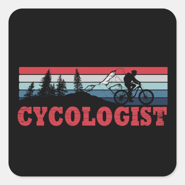 Funny Cycling Retirement - Cycologist  Square Sticker (Front)
