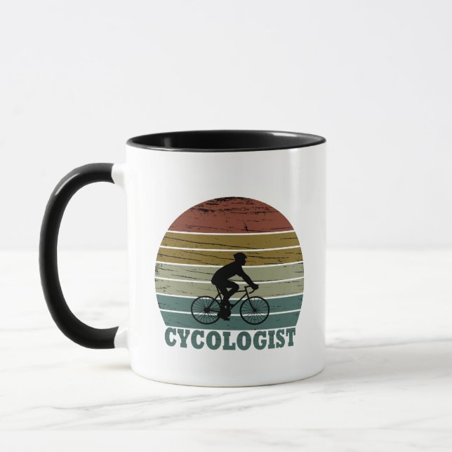 Funny Cycling Retirement - Vintage Cycologist  Mug (Left)