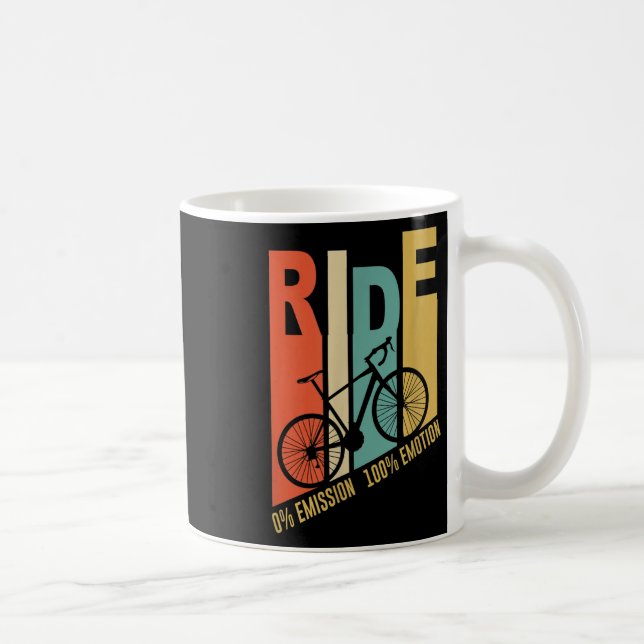 Funny Cyclist Bicycle Gift Environmental Protectio Coffee Mug (Right)