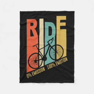Funny Cyclist Bicycle Gift Environmental Protectio Fleece Blanket