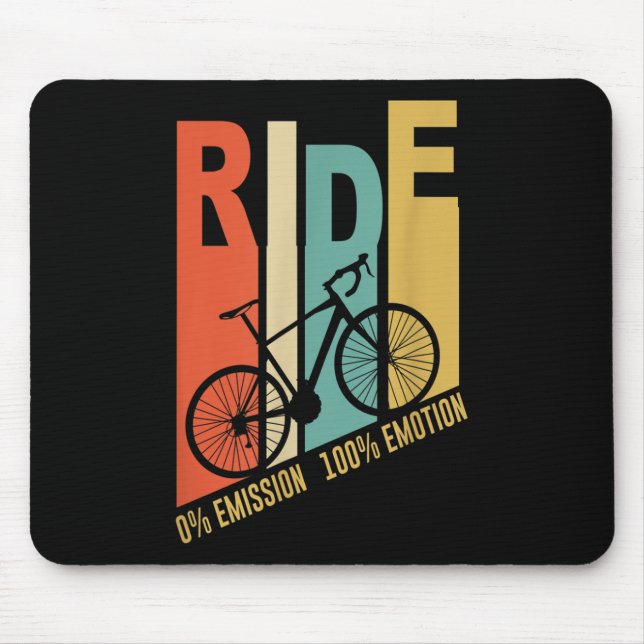 Funny Cyclist Bicycle Gift Environmental Protectio Mouse Pad (Front)