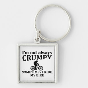 funny cyclist sarcasm joke slogan key ring