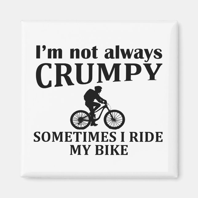 funny cyclist sarcasm joke slogan magnet (Front)