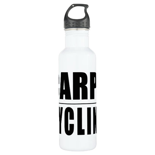 Funny Cyclists Quotes Jokes : Carpe Cycling 710 Ml Water Bottle (Front)