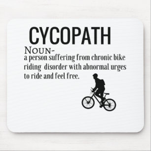 Funny Cycopath Noun Design Dictionary Definition Mouse Pad