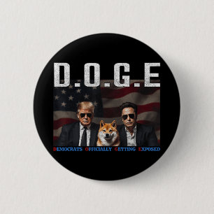 Funny D.o.g.e Doge Democrats Officially Getting 6 Cm Round Badge