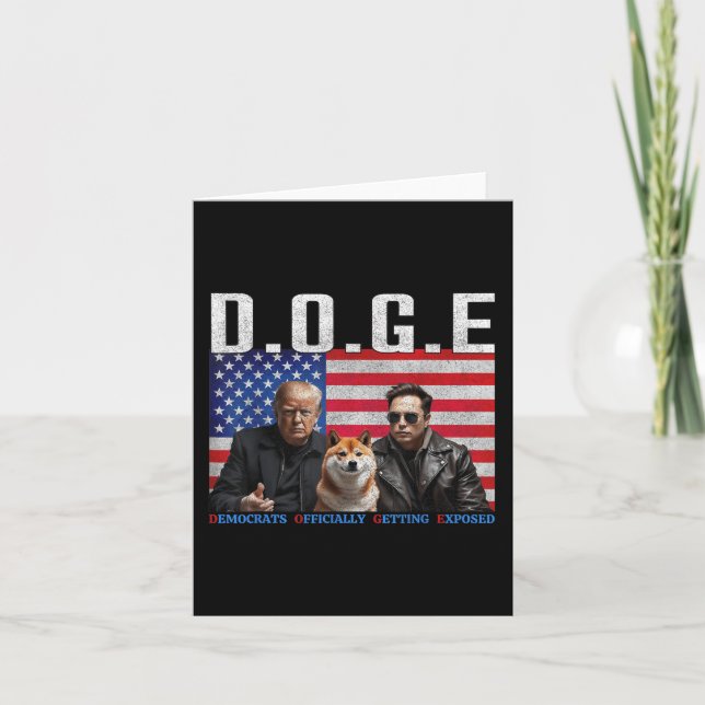 Funny D.o.g.e Doge Democrats Officially Getting Card (Front)