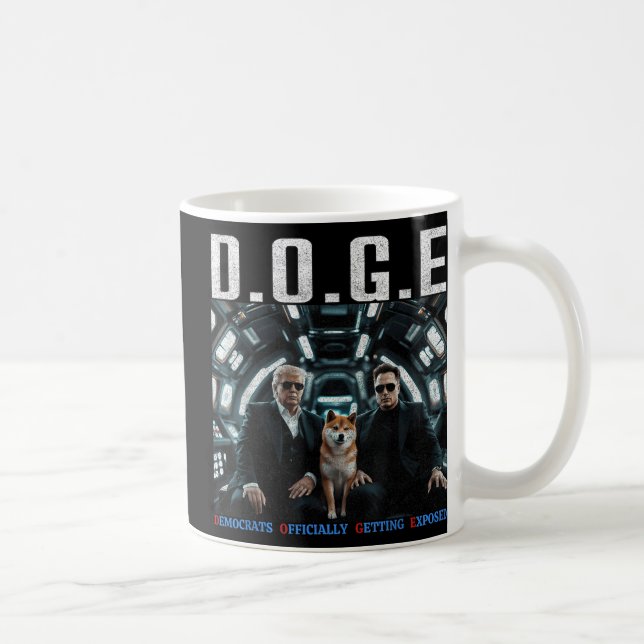 Funny D.o.g.e Doge Democrats Officially Getting Coffee Mug (Right)