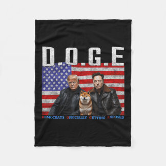 Funny D.o.g.e Doge Democrats Officially Getting Ex Fleece Blanket