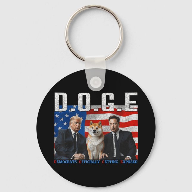 Funny D.o.g.e Doge Democrats Officially Getting Ex Key Ring (Front)