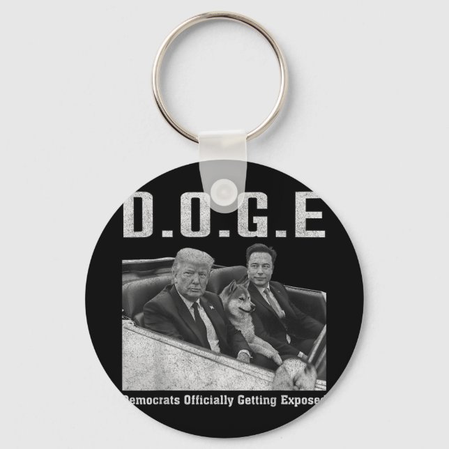 Funny D.o.g.e Doge Democrats Officially Getting Ex Key Ring (Front)