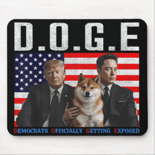 Funny D.o.g.e Doge Democrats Officially Getting Ex Mouse Pad