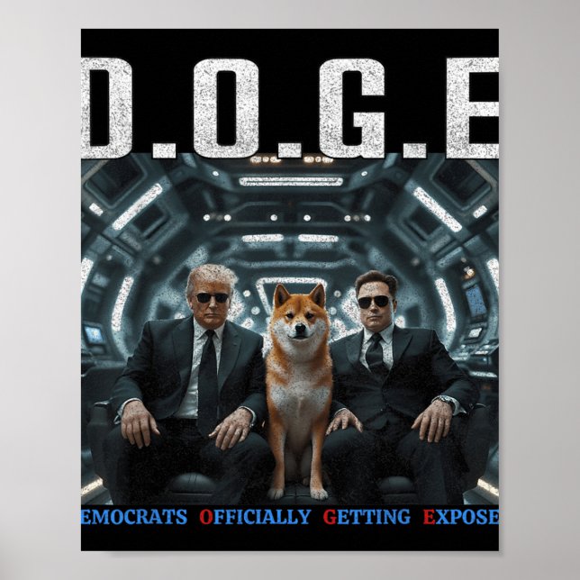 Funny D.o.g.e Doge Democrats Officially Getting Ex Poster (Front)