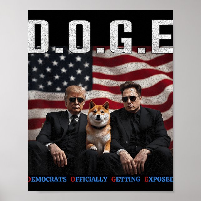 Funny D.o.g.e Doge Democrats Officially Getting Ex Poster (Front)