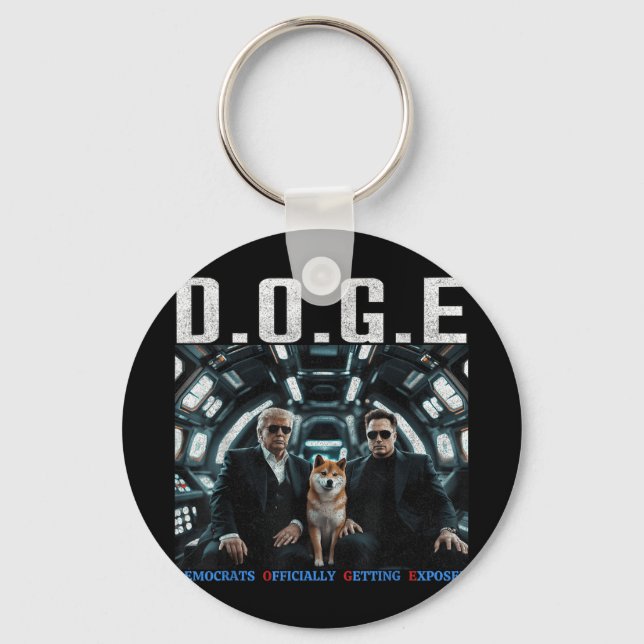 Funny D.o.g.e Doge Democrats Officially Getting Key Ring (Front)