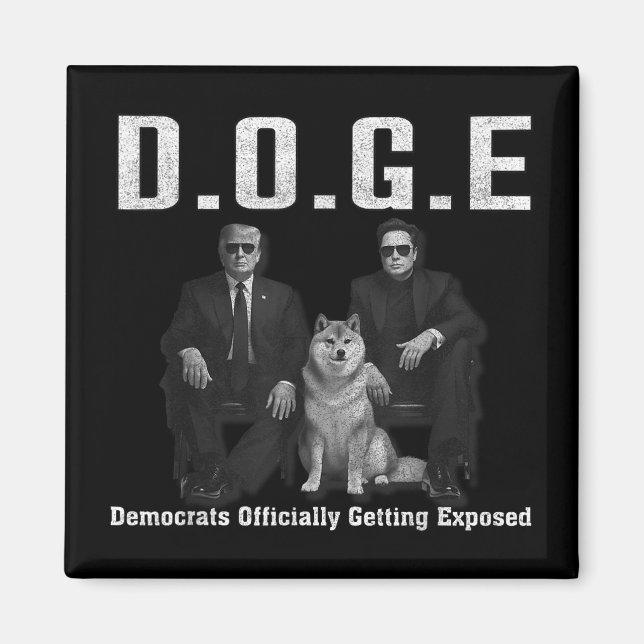 Funny D.o.g.e Doge Democrats Officially Getting Magnet (Front)