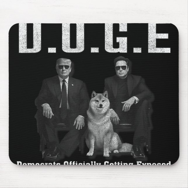 Funny D.o.g.e Doge Democrats Officially Getting Mouse Pad (Front)