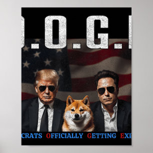 Funny D.o.g.e Doge Democrats Officially Getting Poster
