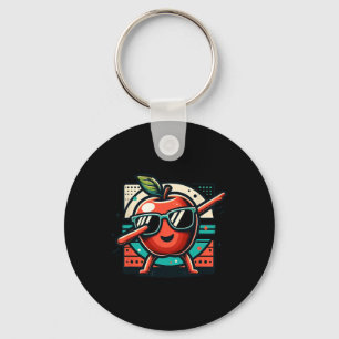 Funny Dab Apple Dancing Dabbing Fruit Meme 1 Key Ring