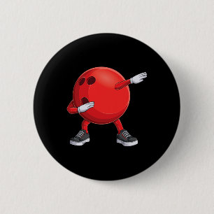 Funny Dab Bowling Ll Bowler Bowling Player Kids Bo 6 Cm Round Badge