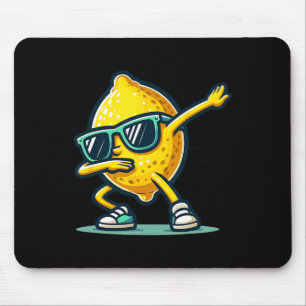 Funny Dab Lemon Dancing Dabbing Retro Fruit 2 Mouse Pad