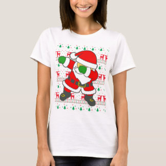 Funny Dabbin Santa Christmas Sleeve Shirt,. T-Shirt