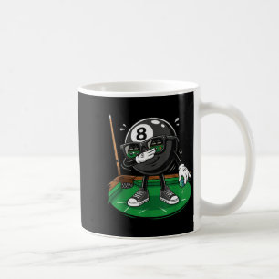 Funny dabbing 8 ball pool player billiards team coffee mug