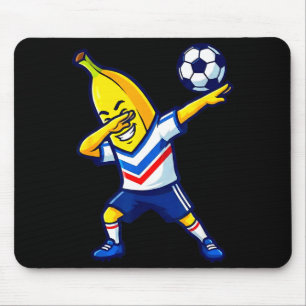 Funny Dabbing Banana Soccer Player Football Sport Mouse Pad