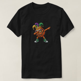Funny Dabbing Basketball Ball Mardi Gras Jester  T-Shirt
