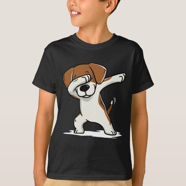 Funny Dabbing Beagle T-Shirt (Front)
