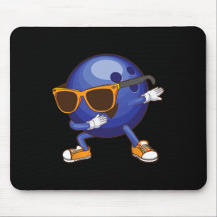 Funny Dabbing Bowling Gift For Bowler Dancer Kids  Mouse Pad