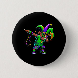 Funny Dabbing Boy Mardi Gras Carnival Parade Boy K 6 Cm Round Badge