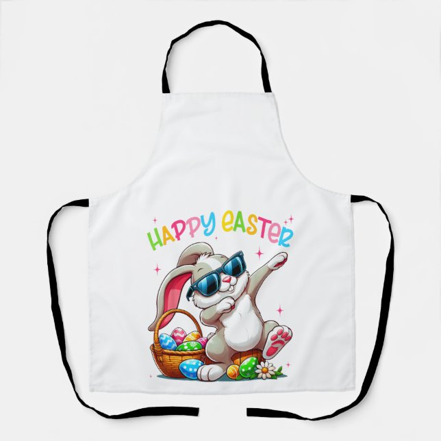 Funny Dabbing Bunny Easter Happy Easter for Boys G Apron (Front)
