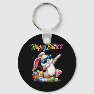 Funny Dabbing Bunny Easter Happy Easter For Boys G Key Ring