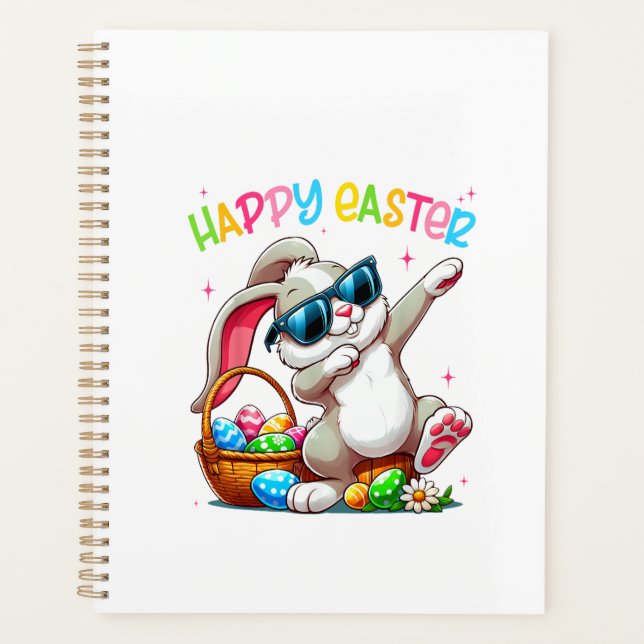 Funny Dabbing Bunny Easter Happy Easter for Boys G Planner (Front)