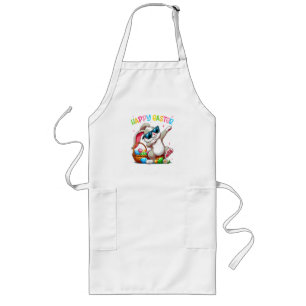 Funny Dabbing Bunny Easter Happy Easter Long Apron