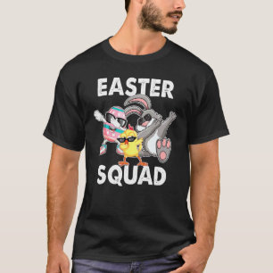 Funny Dabbing Bunny Egg Chicken Easter Squad Kids T-Shirt