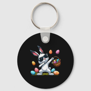 Funny Dabbing Bunny Rabbit Happy Easter Day Cute E Key Ring