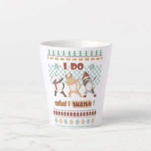Funny Dabbing Cat - I Do What I Want Latte Mug