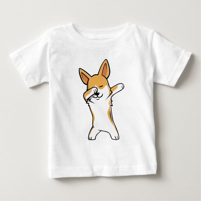 Funny Dabbing Corgi T-Shirt (Front)