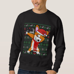 Funny Dabbing Corgi Ugly Xmas Sweater Christmas Co