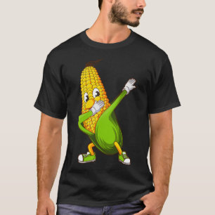 Funny Dabbing Corn Gift Cute Dancing Farmers Men W T-Shirt