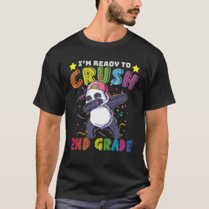 Funny Dabbing Cute Panda 2Nd Grade Back To School T-Shirt